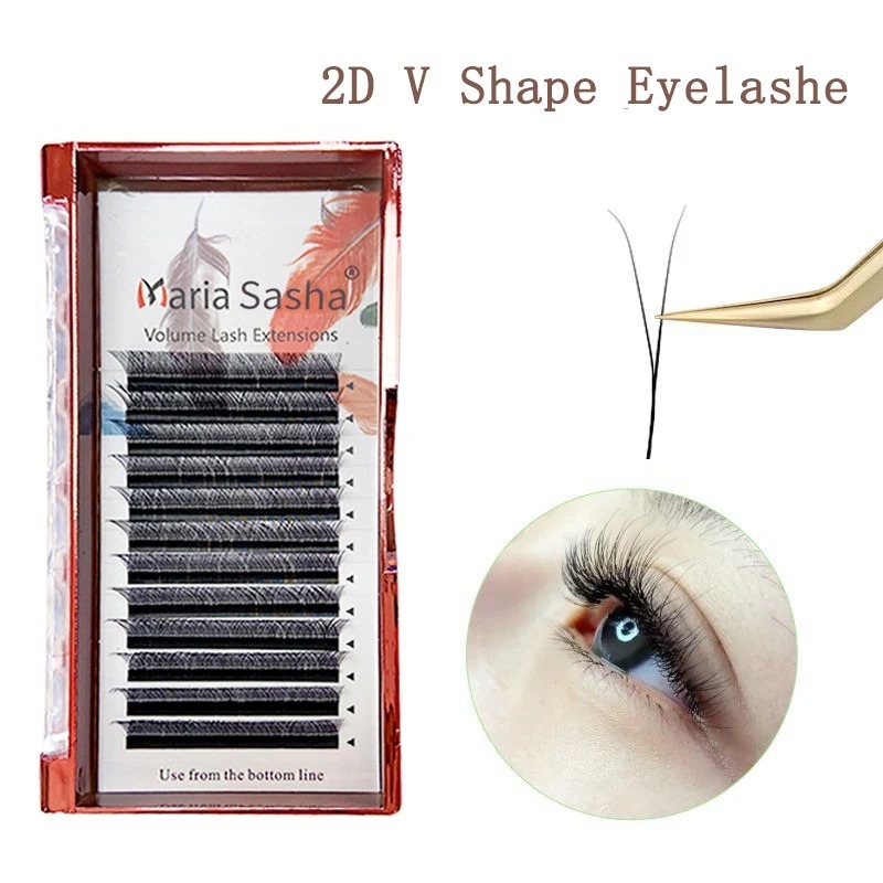 Eyelash Extension For Asian Eyes - MARIA 2D Y-vorm Wimpers Hand Premium